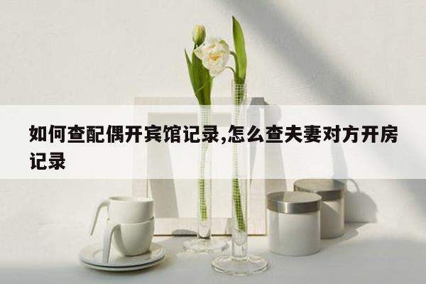 如何查配偶开宾馆记录,怎么查夫妻对方开房记录