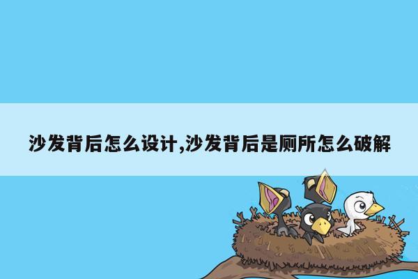 沙发背后怎么设计,沙发背后是厕所怎么破解