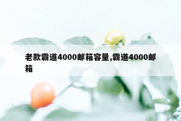 老款霸道4000邮箱容量,霸道4000邮箱