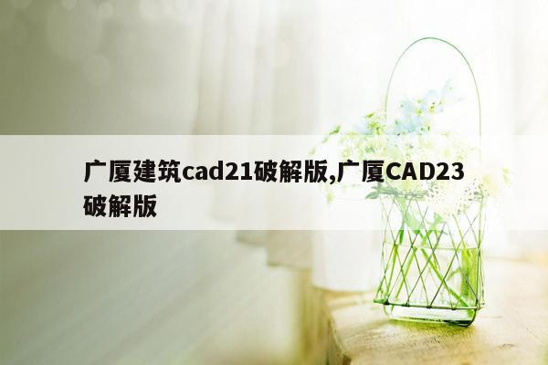 广厦建筑cad21破解版,广厦CAD23破解版