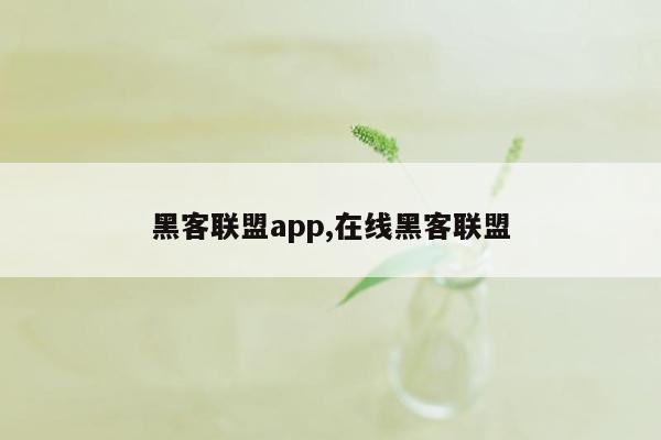 黑客联盟app,在线黑客联盟