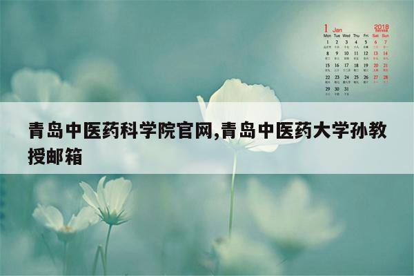 青岛中医药科学院官网,青岛中医药大学孙教授邮箱