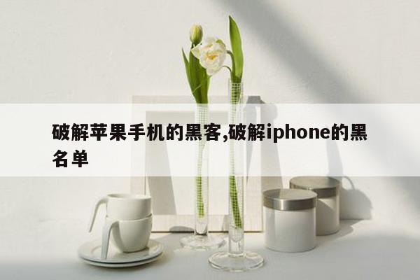 破解苹果手机的黑客,破解iphone的黑名单