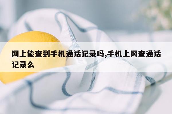 网上能查到手机通话记录吗,手机上网查通话记录么