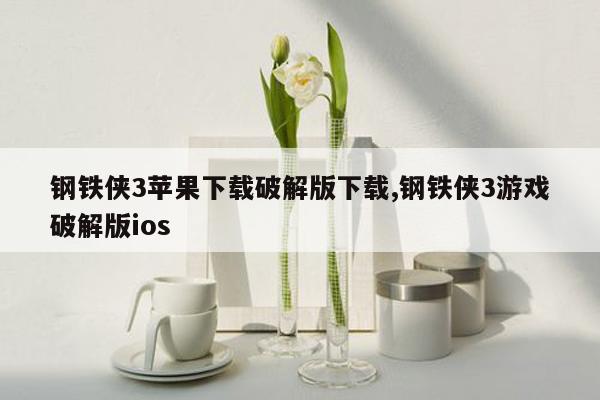 钢铁侠3苹果下载破解版下载,钢铁侠3游戏破解版ios