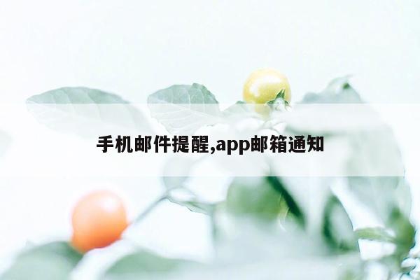 手机邮件提醒,app邮箱通知