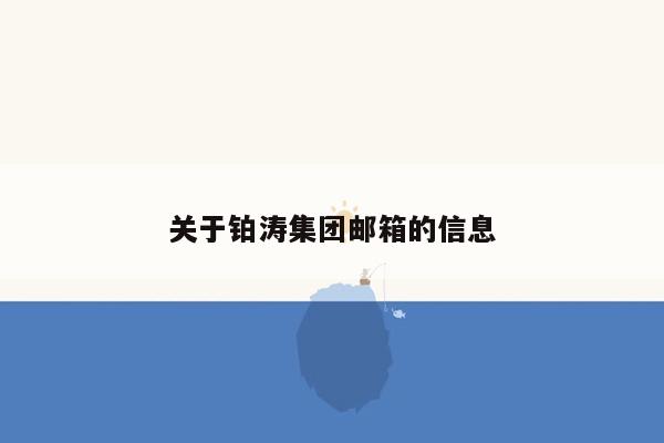 关于铂涛集团邮箱的信息