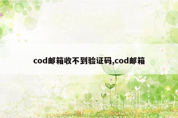 cod邮箱收不到验证码,cod邮箱