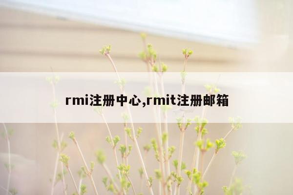 rmi注册中心,rmit注册邮箱