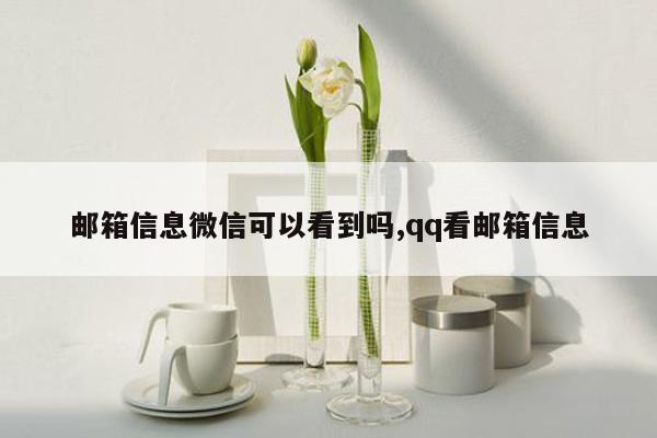 邮箱信息微信可以看到吗,qq看邮箱信息