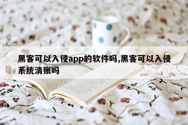 黑客可以入侵app的软件吗,黑客可以入侵系统清账吗