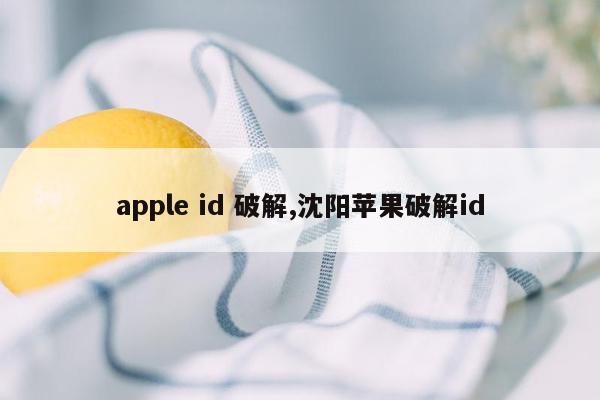 apple id 破解,沈阳苹果破解id