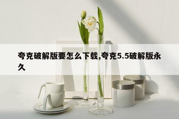 夸克破解版要怎么下载,夸克5.5破解版永久