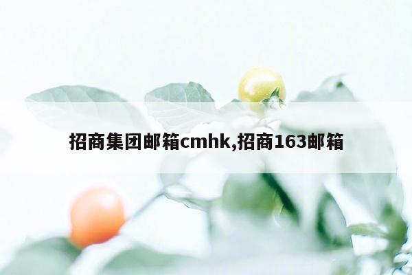 招商集团邮箱cmhk,招商163邮箱