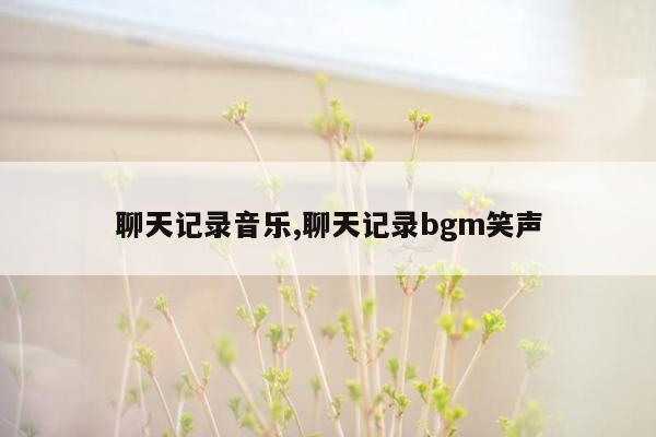 聊天记录音乐,聊天记录bgm笑声