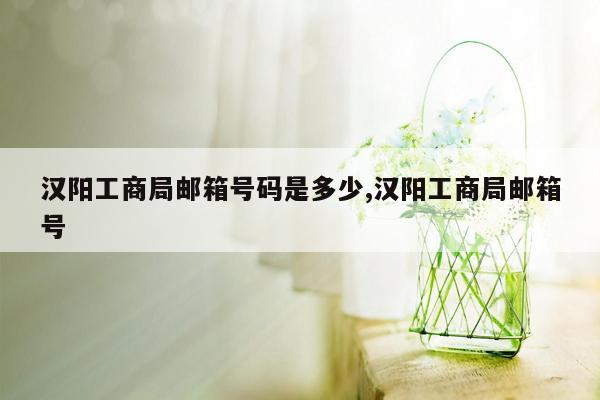 汉阳工商局邮箱号码是多少,汉阳工商局邮箱号